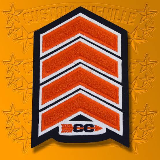 Soft chenille patches with raised fuzzy texture for letterman jackets and sports teams