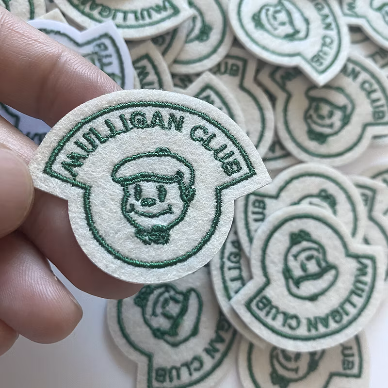 Custom adhesive patches with peel-and-stick backing for easy application
